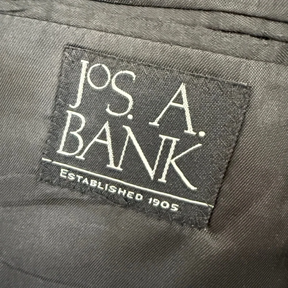 Jos A Bank 100% Cashmere Black Gordon Blazer Sport Coat Jacket Two Button 43L